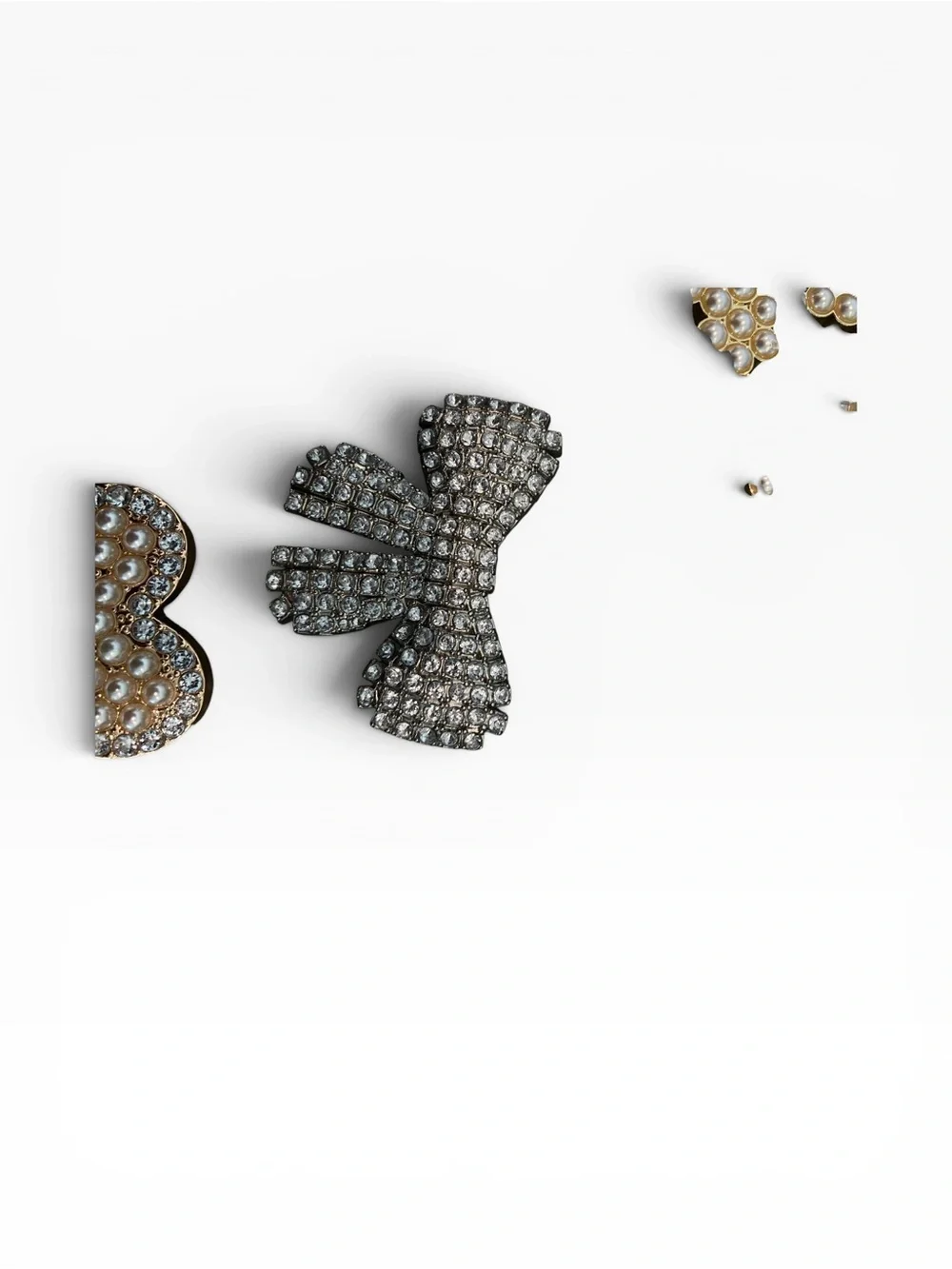 Crocs Gold & Pearl Heart Jibbitz Charm Pack - Women Accessories